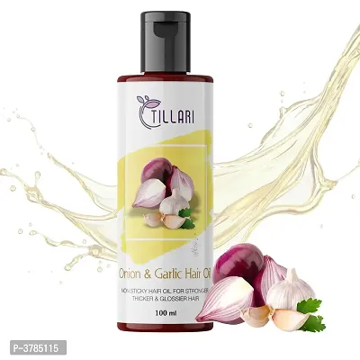 Tillari Onion Garlic Non Sticky Hair Oil For Stronger Hair Growth (100 ml)