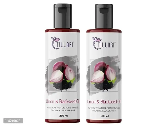 Tillari Onion  Blackseed Oil For Hair Fall Control  Hair Growth Oil Hair Oil Pack Of 2 (200 Ml)-thumb0