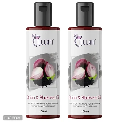 Tillari Onion  Blackseed Oil For Hair Fall Control  Hair Growth Oil Hair Oil Pack Of 2 (100 Ml)-thumb0