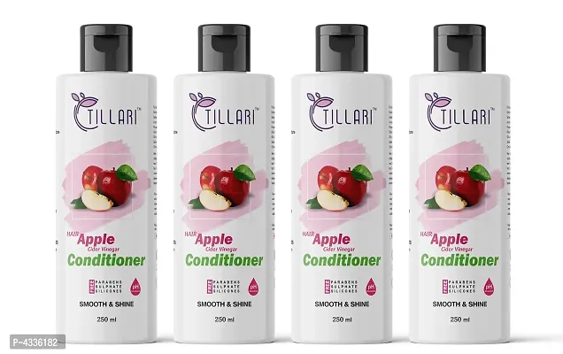 Tillari Apple Cider Vinegar Conditioner For Frizz-Free  Stronger Hair - Pack Of 4 (250 ml)