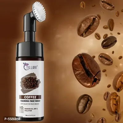 Coffee Foaming Face Wash with brush - For Spot less Glow Face Wash With Vitamins, Removes Dead Skin Cells  Dark Spots, All Skin Types ,Double Brightness Action ( 150ml, Pack of 1 )-thumb0