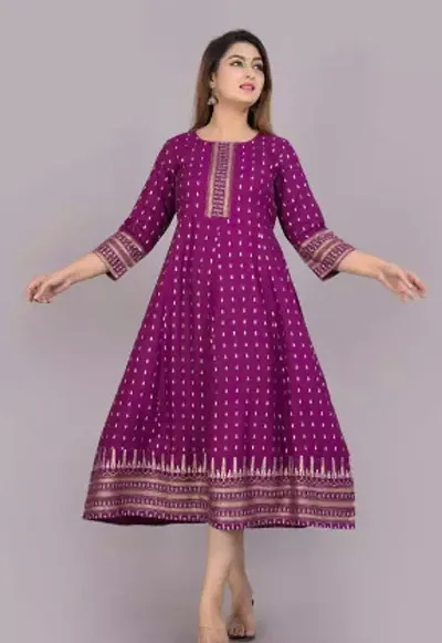 Trendy rayon full length kurti