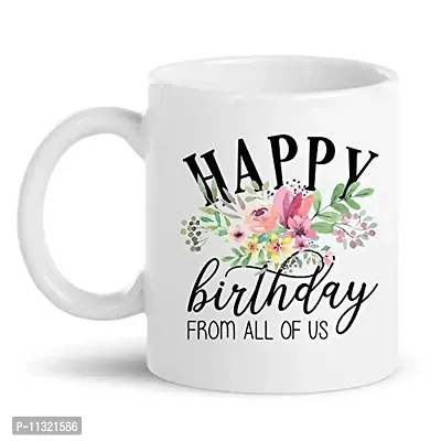 DAYS ""Happy Birthday to You Printed Ceramic Coffee and Milk Mug White - 11 Oz Mug Birthday Gift-thumb0