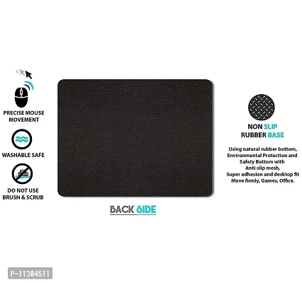 DAYS Mouse Pad for Laptop, Notebook, Gaming Computer| Speed Type Mouse Pad Non-Slip Rubber Base Mousepad for Laptop PC (BLACK-30)-thumb3
