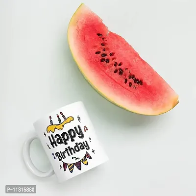 DAYS ""Happy Birthday to You Printed Ceramic Coffee and Milk Mug White - 11 Oz Mug Birthday Gift-thumb4