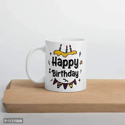 DAYS ""Happy Birthday to You Printed Ceramic Coffee and Milk Mug White - 11 Oz Mug Birthday Gift-thumb0