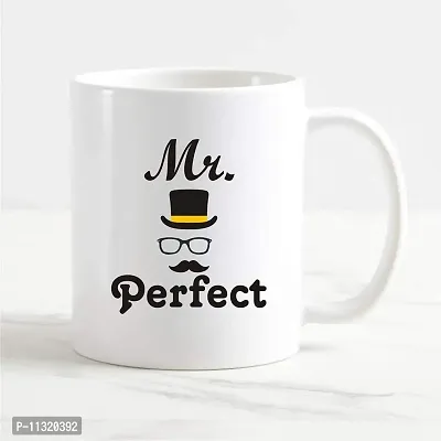 DAYS ""MR. Perfect Printed Ceramic Coffee Mug White - 11 Oz Mug Travel Mug for Coffee & Tea | Coffee Mug | Tea Mug