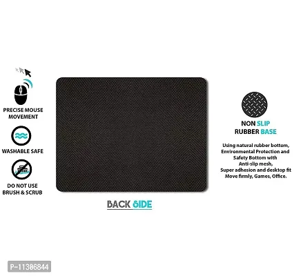 DAYS Mouse Pad for Laptop Notebook Gaming Computer| Speed Type Mouse Pad Non-Slip Rubber Base Mousepad for Laptop PC (BLACK-40)-thumb3