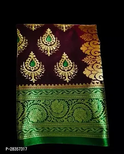 Stylish Art Silk Green Zari Saree with Blouse piece-thumb0