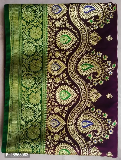 satin embroidery saree-thumb0