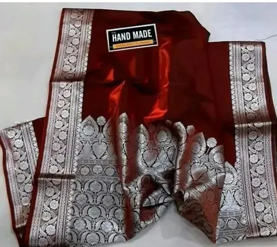 Elegant Banarasi Silk Embroidered Saree with Blouse piece