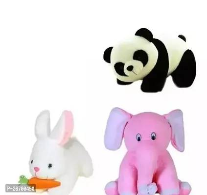 Beautiful Unisex Soft Toys Combo / 3 Toys / Elephant , Rabbit And Panda