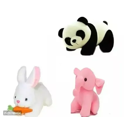 Beautiful Unisex Soft Toys Combo / 3 Toys / Elephant , Rabbit And Panda