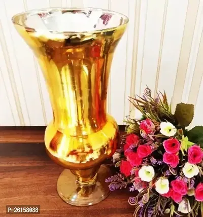 Beautiful antique gold mercury flair top vase