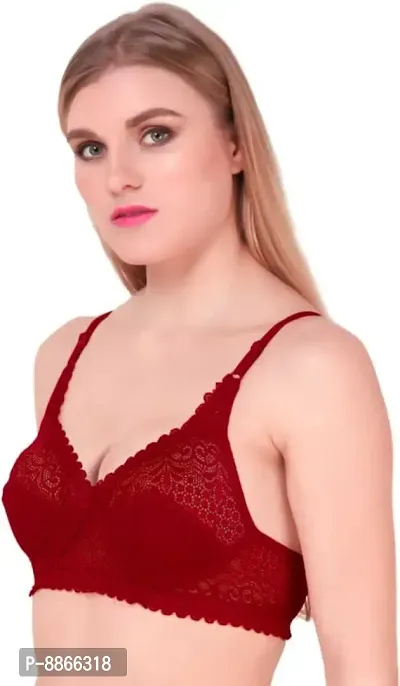 Classic Cotton Blend Padded Bras for Women-thumb2