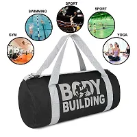 Combo Set of Gym Bag Duffel Bag with Shoulder Strap for Men  Women with Blue Wrist Support Band for Daily Exercise-thumb2