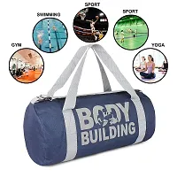 Combo Set of Gym Bag Duffel Bag with Shoulder Strap for Men  Women with Blue Wrist Support Band for Daily Exercise-thumb2