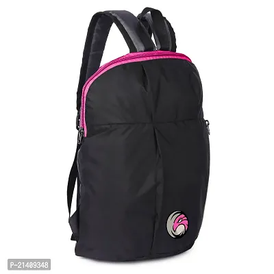 Small 12 L Backpack Small Lunch Bag, Bag for School, Collage, Office Mini Backpack ( Black-Pink )