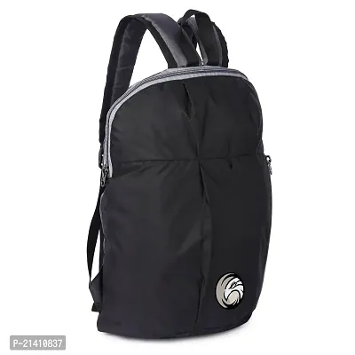 Small 12 L Backpack Small Lunch Bag, Bag for School, Collage, Office Mini Backpack. Black-Grey