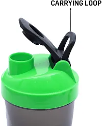 Shaker Bottle For Protein Shake 500 ml Sipper (Pack of 1, Green, Plastic). Leak Proof 1 Year Warranty.-thumb1