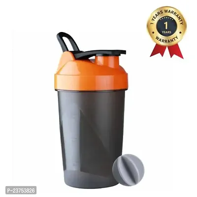 Shaker Bottle For Protein Shake 500 ml Sipper (Pack of 1, Orange, Plastic). Leak Proof 1 Year Warranty.