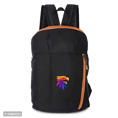 Cp Bigbasket Small 12 L Backpack Mini Bag for School, College, Office Multipurpose backpack  (Black, Orange)-thumb0