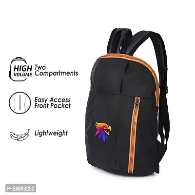 Cp Bigbasket Small 12 L Backpack Mini Bag for School, College, Office Multipurpose backpack  (Black, Orange)-thumb2