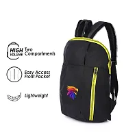 Cp Bigbasket Small 12 L Backpack Mini Bag for School, College, Office Multipurpose backpack  (Black, Yellow)-thumb1