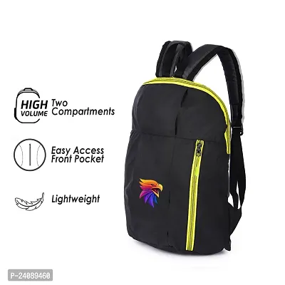 Cp Bigbasket Small 12 L Backpack Mini Bag for School, College, Office Multipurpose backpack  (Black, Yellow)-thumb2