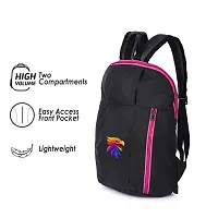 Cp Bigbasket Small 12 L Backpack Mini Bag for School, College, Office Multipurpose backpack  (Black, Pink)-thumb1