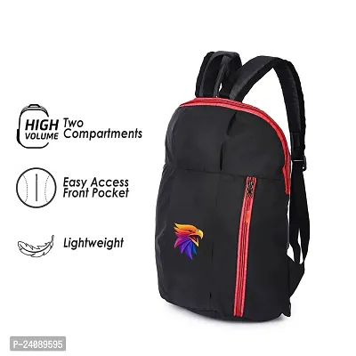 Cp Bigbasket Small 12 L Backpack Mini Bag for School, College, Office Multipurpose backpack  (Black, Red)-thumb2