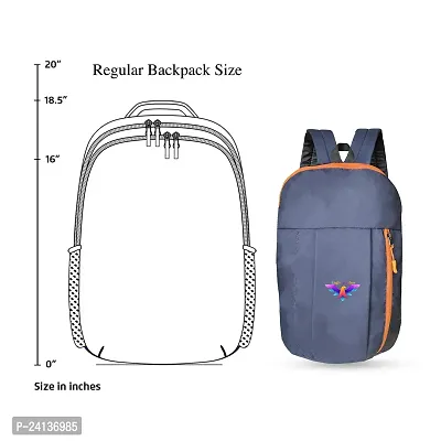 Cp Bigbasket Small 12 L Backpack Mini Bag Compact Bag for School, College, Office Multipurpose backpack  (Blue, Orange)-thumb2