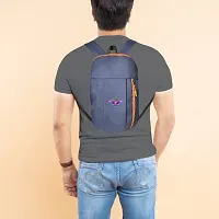 Cp Bigbasket Small 12 L Backpack Mini Bag Compact Bag for School, College, Office Multipurpose backpack  (Blue, Orange)-thumb2