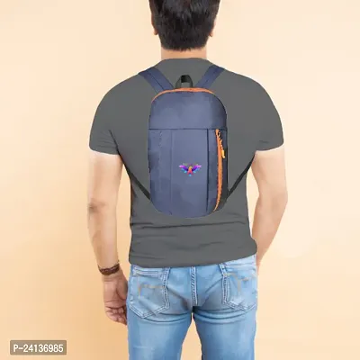 Cp Bigbasket Small 12 L Backpack Mini Bag Compact Bag for School, College, Office Multipurpose backpack  (Blue, Orange)-thumb3