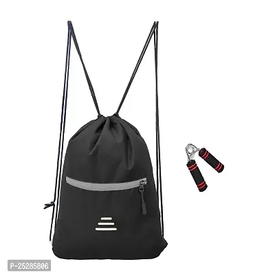 Small 12 L Backpack Drawstring Dori Bag Small Bag Gym Bag for Women  Men With Front Zipper Pocket with Hand Grippr-thumb0