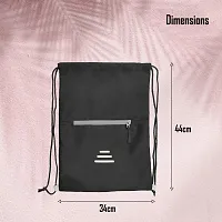 Small 12 L Backpack Drawstring Dori Bag Small Bag Gym Bag for Women  Men With Front Zipper Pocket with Hand Grippr-thumb3