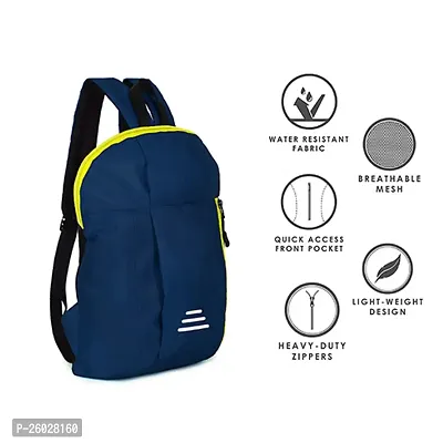 Small 12 L Backpack Small Bag, Backpack for School, Collage, Office Mini Backpack  (Blue)-thumb2