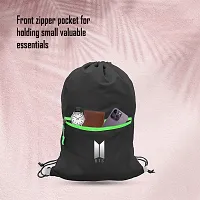Cp Bigbasket Small Backpack Drawstring Dori Bag Small Bag Gym Bag for Women  Men With Front Zipper Pocket / BTS Printed Bags For Girls-thumb2