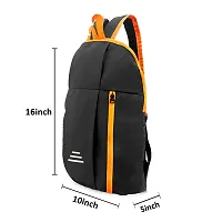 CP Bigbasket Small 12 L Backpack Small Lunch Bag, Bag for School, Collage, Office Mini Backpack.(Black/Orange)-thumb2