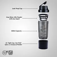 Cp Bigbasket BPA Free Gym Bottle with Supplement Storage Compartment 500 ml Shaker  (Pack of 1 )-thumb1