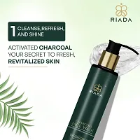 RIADA Charcoal Face Wash for Deep Cleansing, Detoxification, Dead Skin Removal | Refreshes, Rivitalizes the Face, Helps to Oil Control (All Skin Types)- 200ml-thumb3