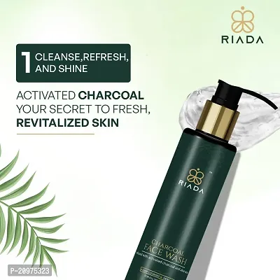 RIADA Charcoal Face Wash for Deep Cleansing, Detoxification, Dead Skin Removal | Refreshes, Rivitalizes the Face, Helps to Oil Control (All Skin Types)- 200ml-thumb4