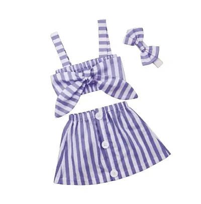 SHOOLIN CREATION Kids Girl's Designer Printed Rayon Blend Sleeveless Top and Skirt Set With Stylish Hair Band Set