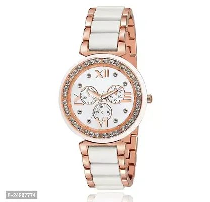 Stylish White Alloy Analog Watches For Women-thumb0