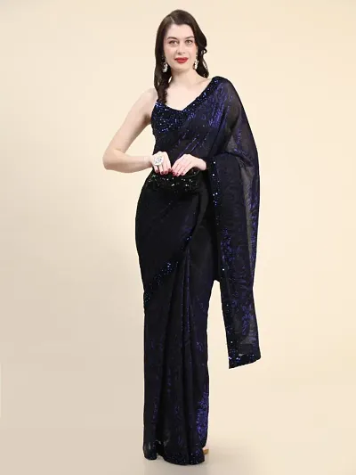 Beautiful Georgette Saree With Blouse Piece For Women