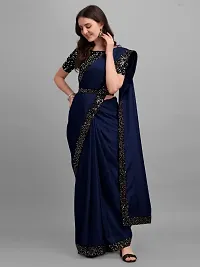 Classic Lycra Saree With Belt-thumb2