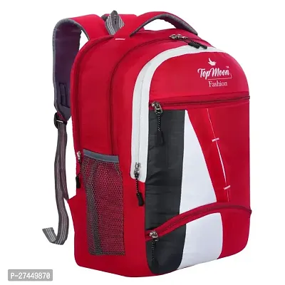 Trendy Red College Backpack For Men And Women