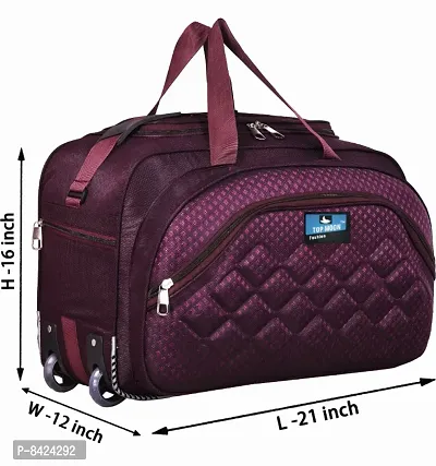 55 L Strolley Duffel Bag - TRAVEL TROLLEY LUGGAGE BAG - Multicolor - Regular Capacity-thumb3