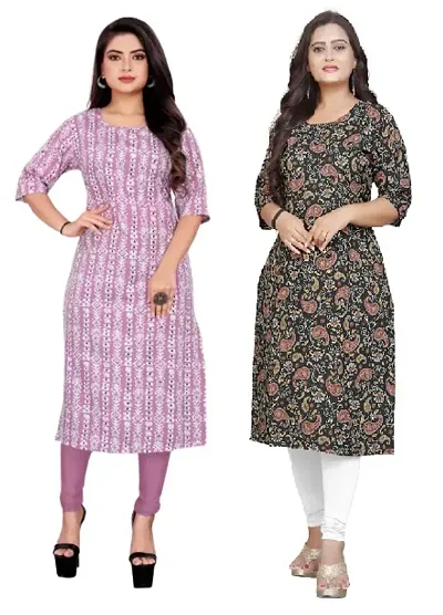 VJ Enterprise Stylish Crepe Kurtis