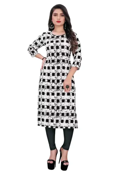 Stylish Cotton A-Line Printed Kurti